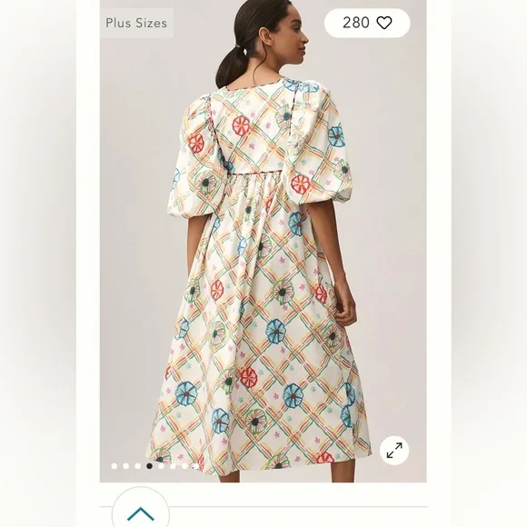 CELIA B SANTORINI PUFF-SLEEVE DRESS - Picture 3 of 6